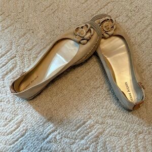 Etienne Aigner muslin rope flower flats. Size 7.
